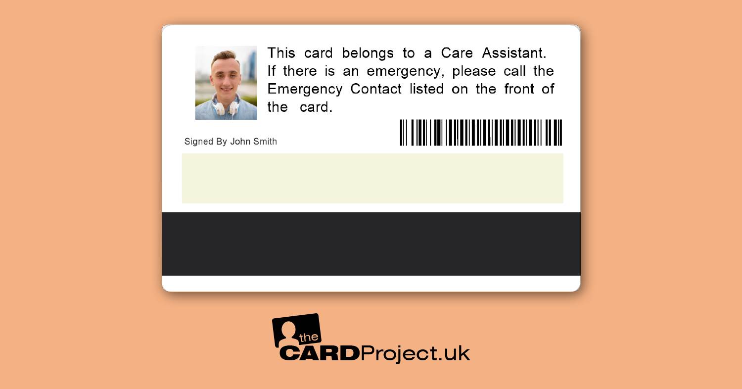Care Assistant ID Card Premium (REAR)